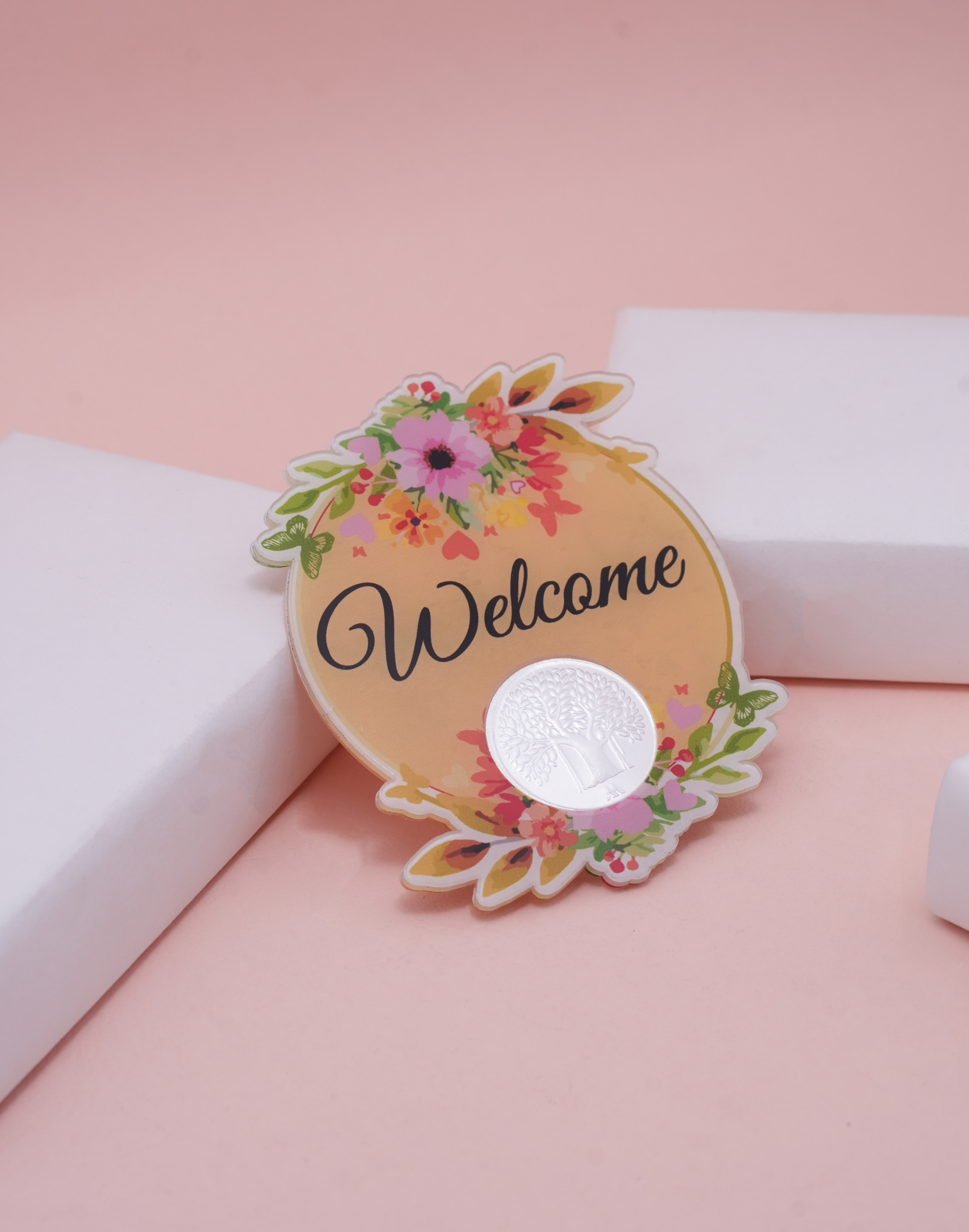 Welcome Blessings Silver Coin Gift