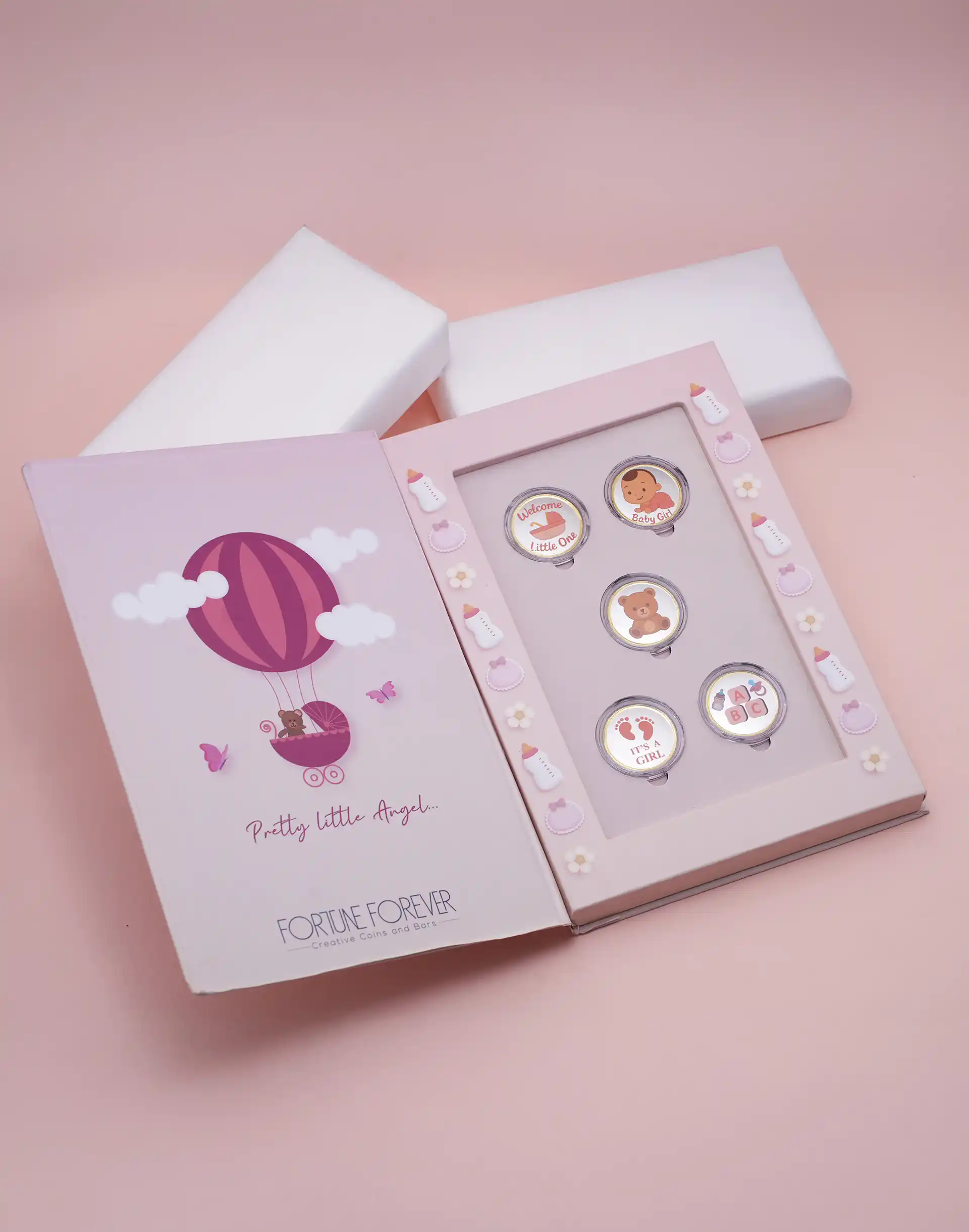 Pretty Little Angel Baby Girl Silver Coin Gift Set 5 Coin Edition