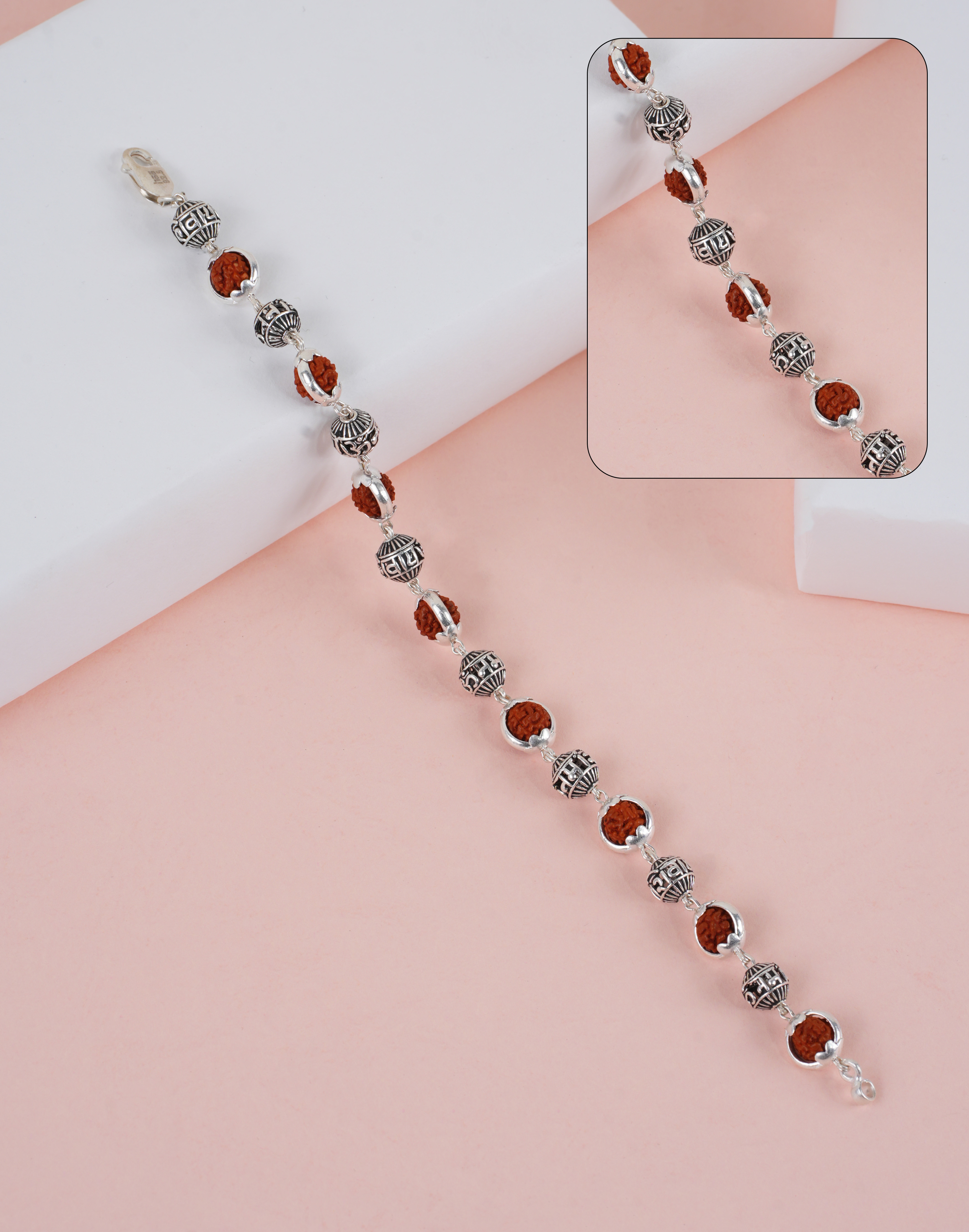 RUDRAKSH SILVER SHIV TATVAM BRACELET 925