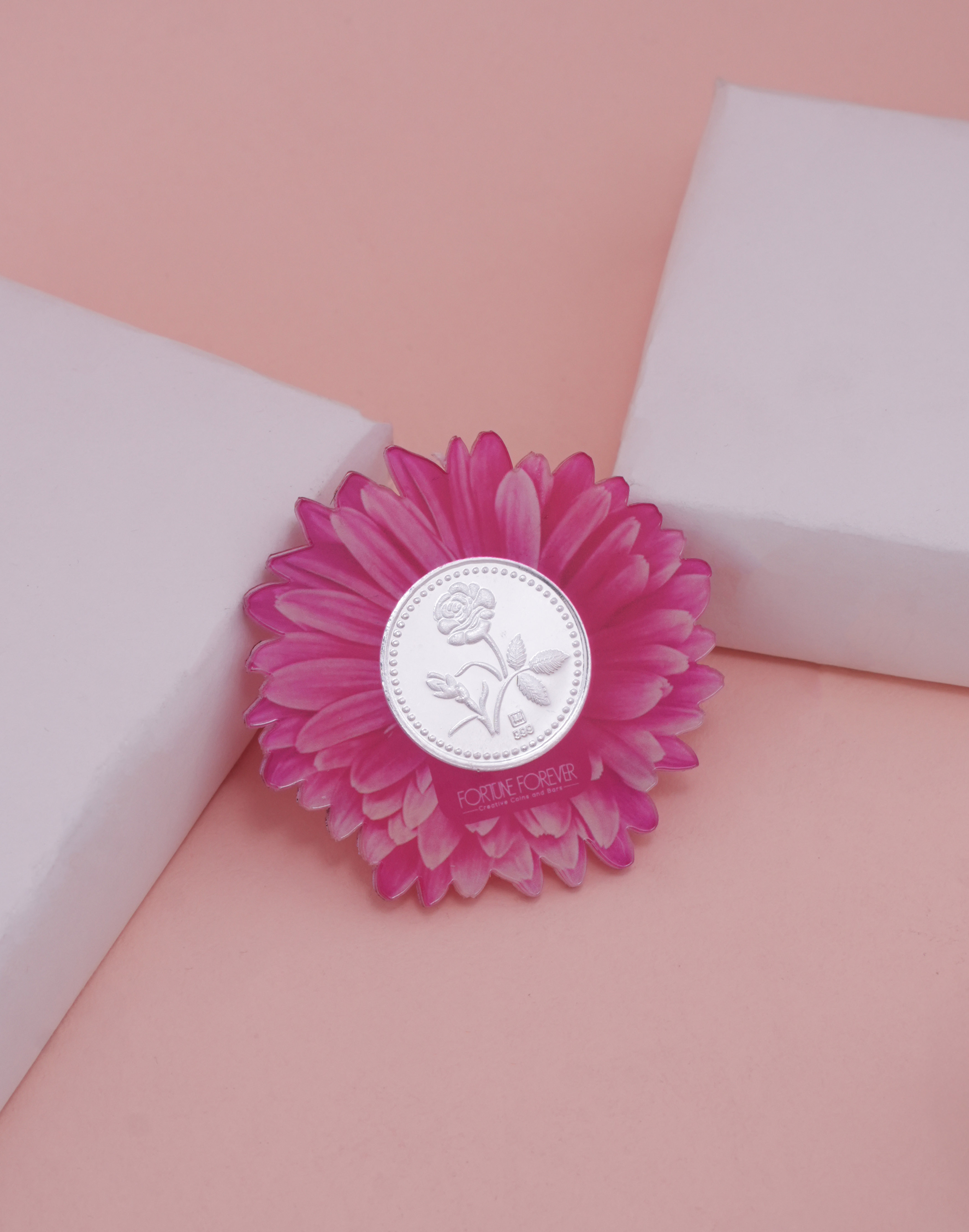 Blooming Rose Silver Coin Gift
