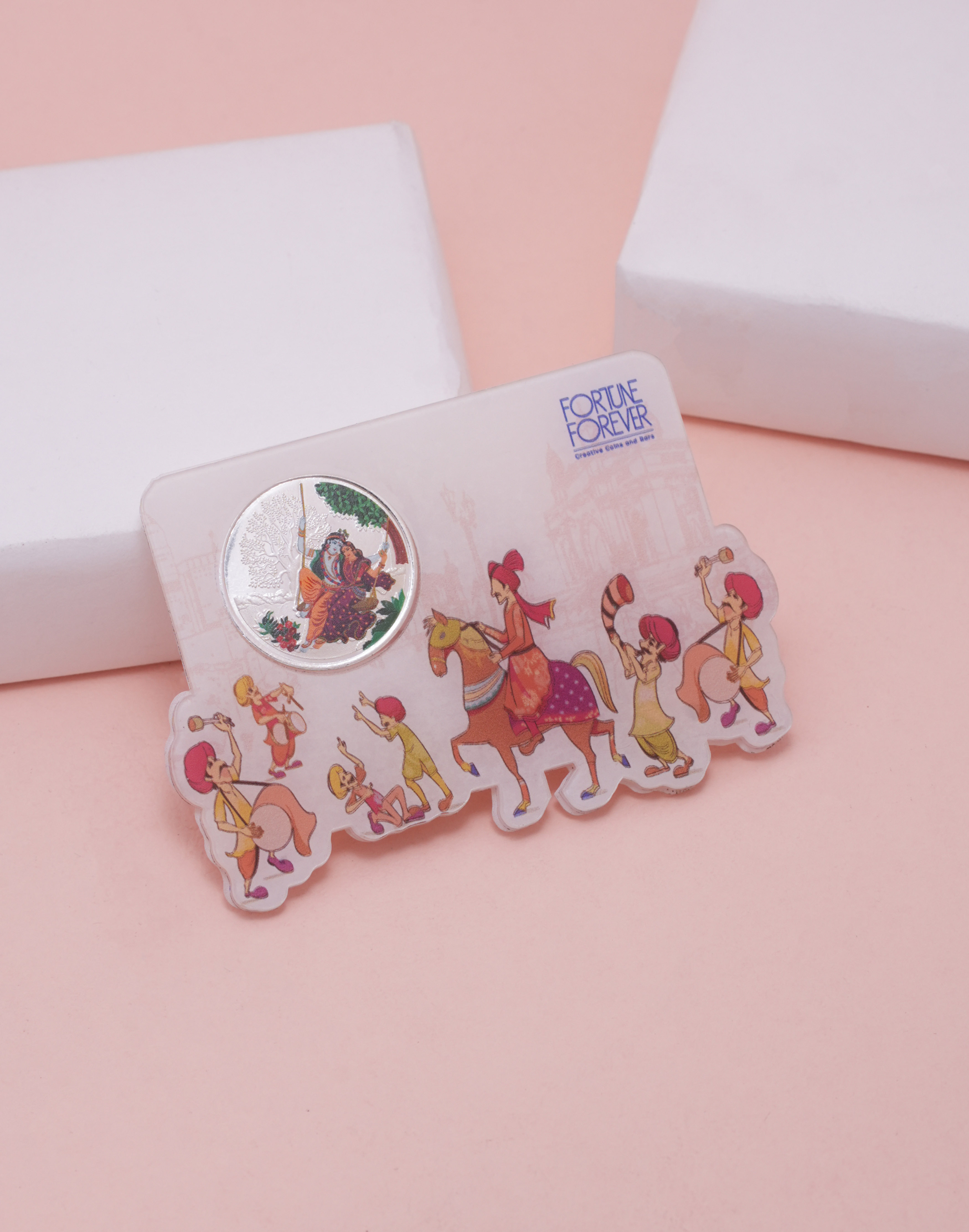 Royal Wedding Baraat Silver Coin Gift